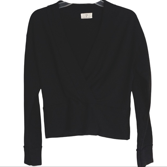 Anthropologie t.la black v neck sweater long sleeve size XS - Picture 1 of 7